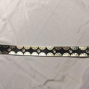 Unisex Black Leather Belt